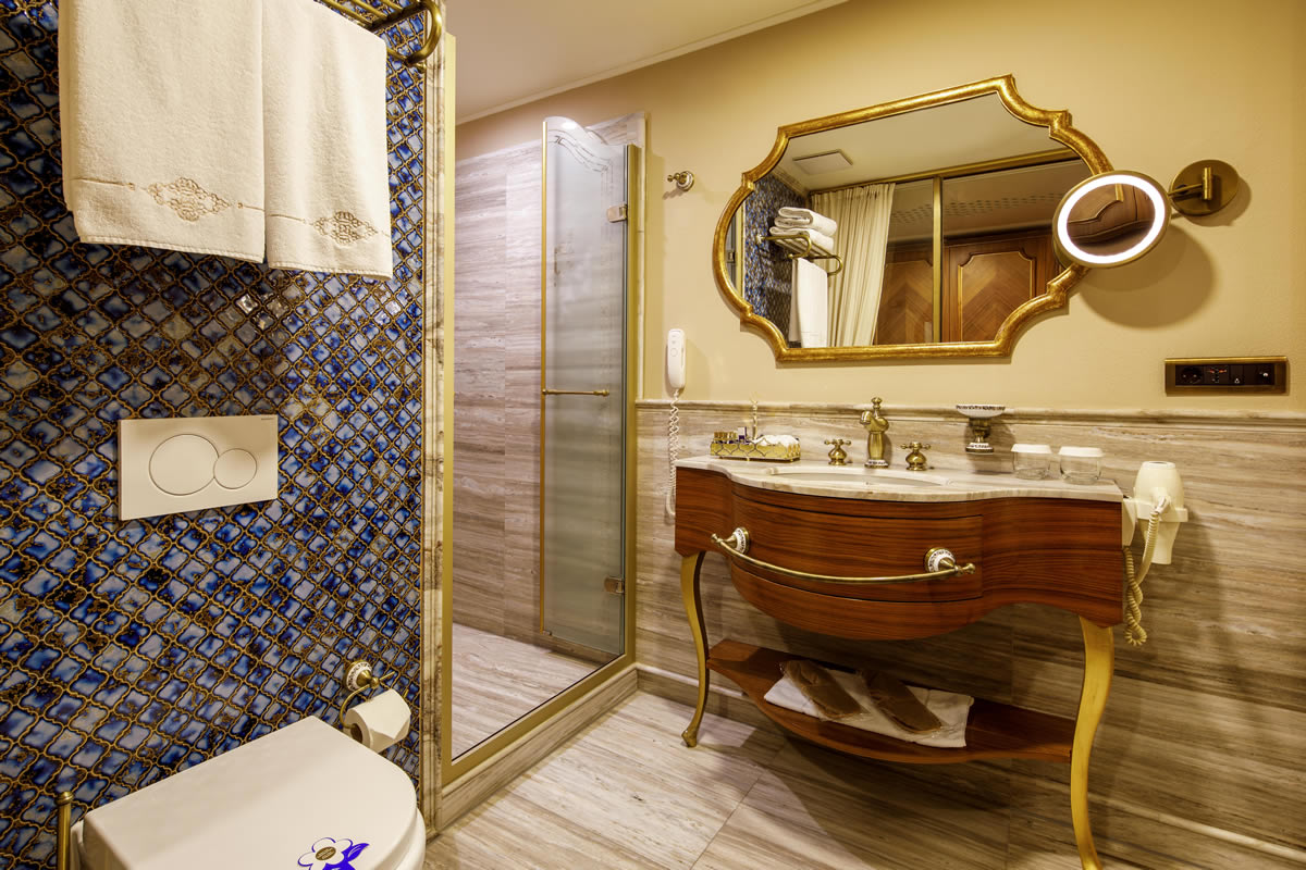 Deluxe room bathroom details